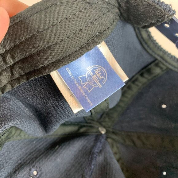 Pabst Blue Ribbon Navy Blue Mad Engine Corduroy Snapback Hat - Picture 5 of 6